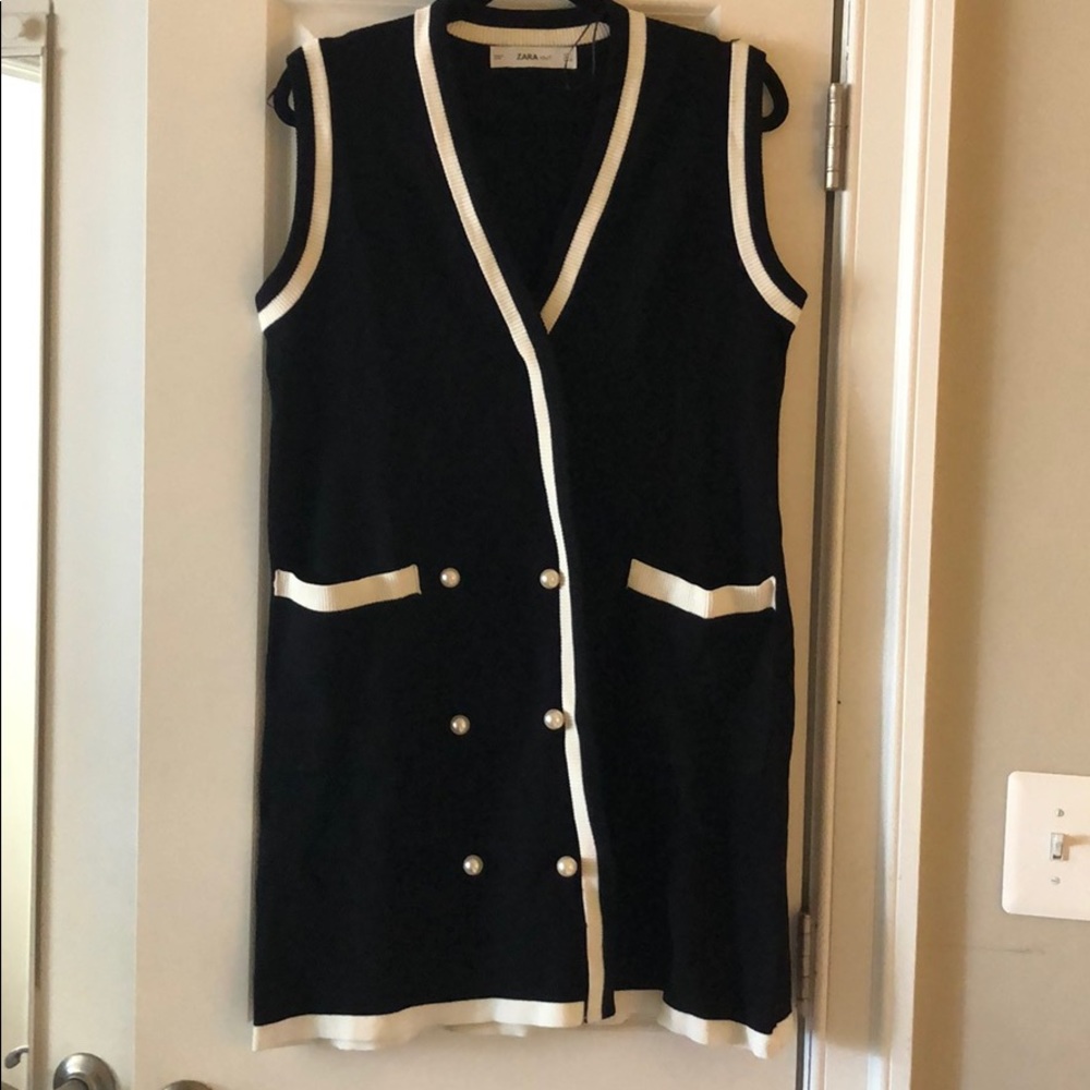 Zara Blazer Cardigan NBW with pearl accent!